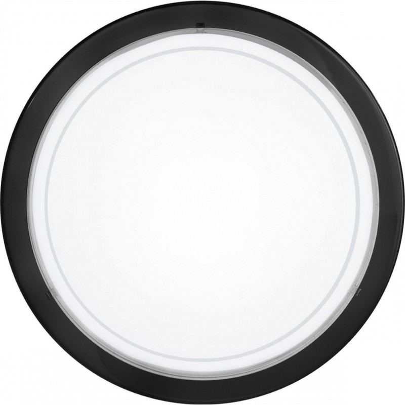 18,95 € 免费送货 | 室内顶灯 Eglo Planet 1 60W 圆形的 形状 Ø 29 cm. 厨房 和 浴室. 现代的 风格. 钢, 玻璃 和 上漆的玻璃. 白色的 和 黑色的 颜色