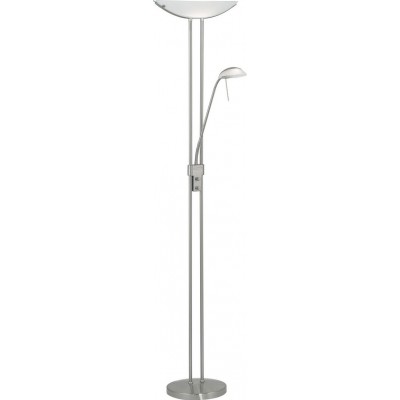 137,95 € Free Shipping | Floor lamp Eglo Baya 263W Conical Shape 180×44 cm. Dining room, bedroom and office. Modern, sophisticated and design Style. Steel, glass and satin glass. White, nickel and matt nickel Color