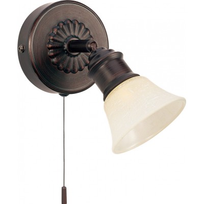 Indoor spotlight Eglo Alamo 33W Conical Shape Ø 9 cm. Living room, dining room and bedroom. Modern Style. Steel, glass and lacquered glass. Beige, white, brown and dark brown Color