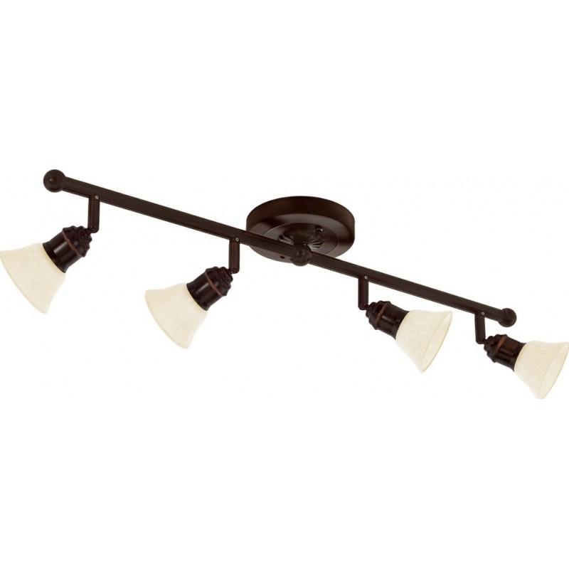 Indoor spotlight Eglo Alamo 132W Extended Shape 65×13 cm. Living room, dining room and bedroom. Modern Style. Steel, glass and lacquered glass. Beige, white, brown and dark brown Color