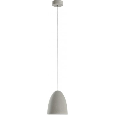 46,95 € Free Shipping | Hanging lamp Eglo Sarabia 60W Conical Shape Ø 19 cm. Living room and dining room. Modern, design and cool Style. Steel. Gray Color