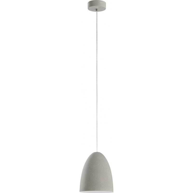 39,95 € Free Shipping | Hanging lamp Eglo Sarabia 60W Conical Shape Ø 19 cm. Living room and dining room. Modern, design and cool Style. Steel. Gray Color