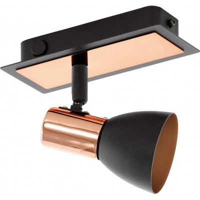 41,95 € Free Shipping | Indoor spotlight Eglo Barnham 3.5W 17×7 cm. Steel. Copper, golden and black Color