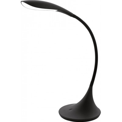 82,95 € Free Shipping | Desk lamp Eglo Dambera 4.5W 3000K Warm light. Extended Shape 38 cm. Office and work zone. Modern, sophisticated and design Style. Plastic. Black Color