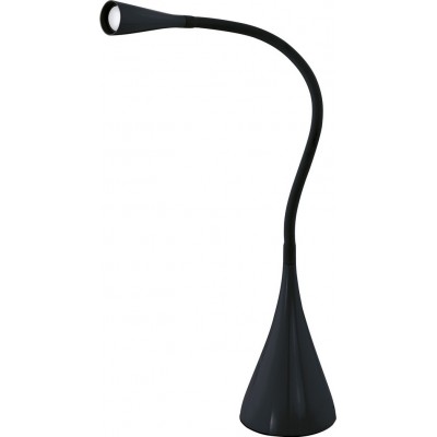 71,95 € Free Shipping | Desk lamp Eglo Snapora 3.5W 3000K Warm light. Extended Shape 49 cm. Office and work zone. Modern, sophisticated and design Style. Aluminum and Plastic. Black Color