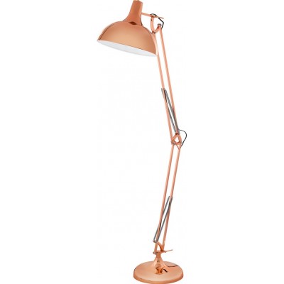 257,95 € Free Shipping | Floor lamp Eglo Borgillio 60W 190×38 cm. Steel. Copper and golden Color