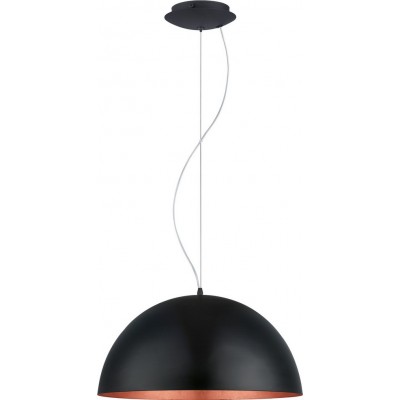 184,95 € Free Shipping | Hanging lamp Eglo Gaetano 1 60W Spherical Shape Ø 53 cm. Living room, kitchen and dining room. Modern, sophisticated and design Style. Steel. Copper, golden and black Color