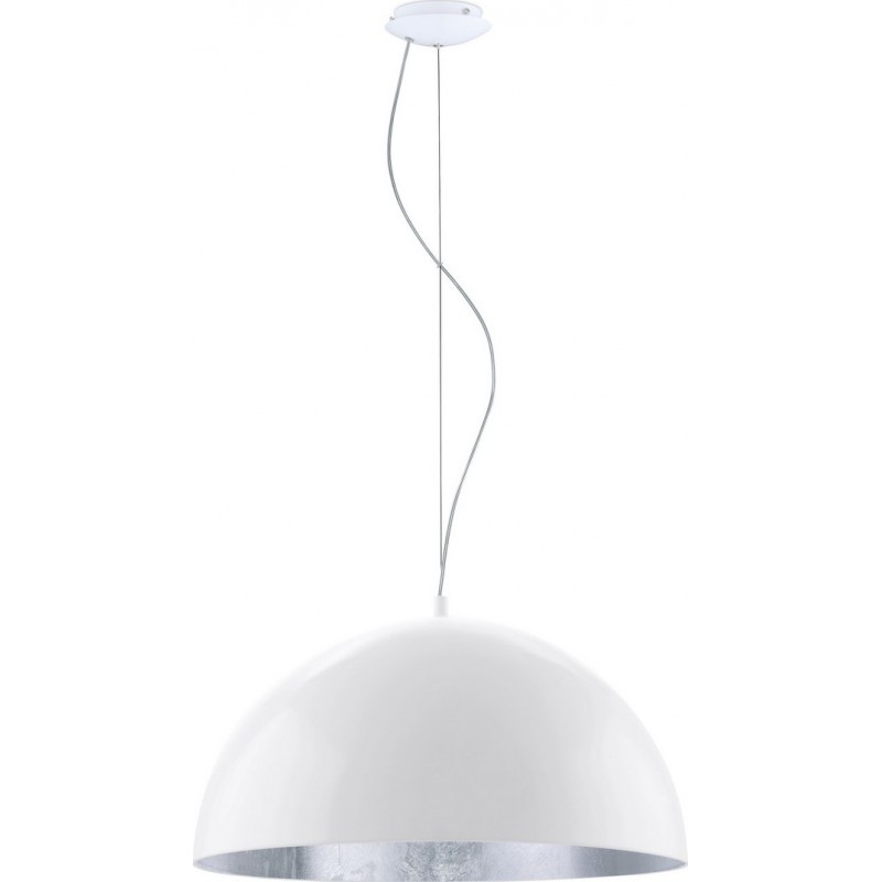 139,95 € 免费送货 | 吊灯 Eglo Gaetano 1 60W 球形 形状 Ø 53 cm. 客厅, 厨房 和 饭厅. 现代的, 复杂的 和 设计 风格. 钢. 白色的 和 银 颜色
