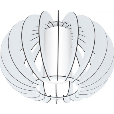 53,95 € Kostenloser Versand | Deckenlampe Eglo Stellato 2 60W Ø 40 cm. Stahl, holz und glas. Weiß Farbe