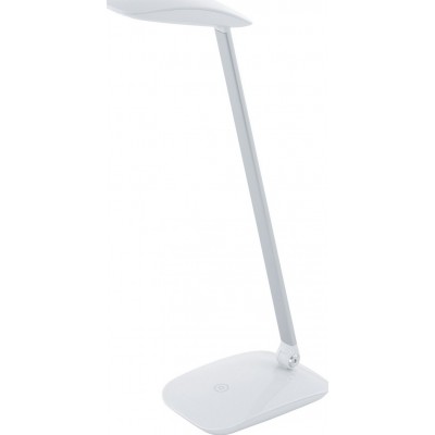 62,95 € Free Shipping | Desk lamp Eglo Cajero 4.5W 4000K Neutral light. Cubic Shape 50×15 cm. Office and work zone. Modern, sophisticated and design Style. Plastic. White Color