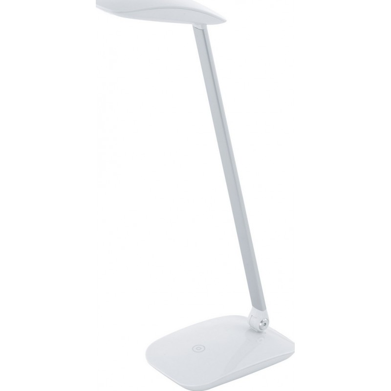 68,95 € Free Shipping | Desk lamp Eglo Cajero 4.5W 4000K Neutral light. Cubic Shape 50×15 cm. Office and work zone. Modern, sophisticated and design Style. Plastic. White Color