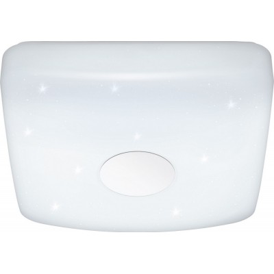 74,95 € Free Shipping | Indoor ceiling light Eglo Voltago 2 14W 2700K Very warm light. Cubic Shape 28×28 cm. Kitchen and bathroom. Modern Style. Steel and plastic. White Color