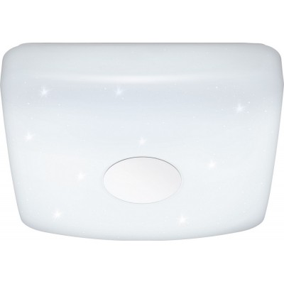 Luz de teto interna Eglo Voltago 2 14W 2700K Luz muito quente. Forma Cúbica 28×28 cm. Cozinha e banheiro. Estilo moderno. Aço e Plástico. Cor branco