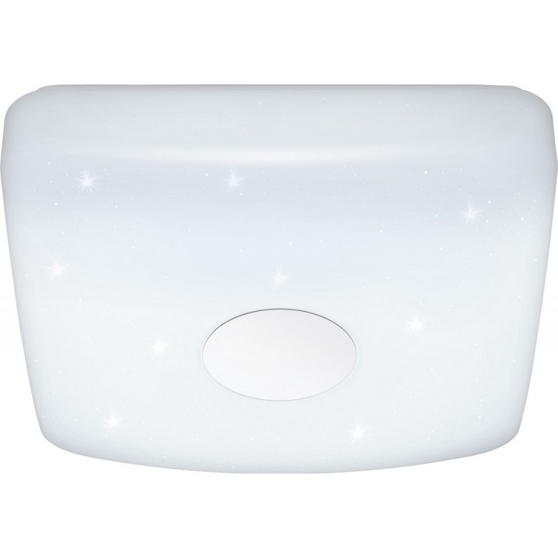 75,95 € Free Shipping | Indoor ceiling light Eglo Voltago 2 14W 2700K Very warm light. Cubic Shape 28×28 cm. Kitchen and bathroom. Modern Style. Steel and Plastic. White Color