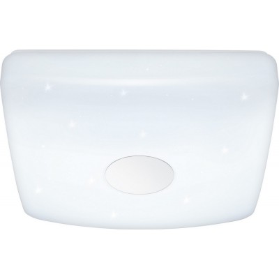 92,95 € Free Shipping | Indoor ceiling light Eglo Voltago 2 20W 2700K Very warm light. Cubic Shape 38×38 cm. Kitchen and bathroom. Modern Style. Steel and plastic. White Color