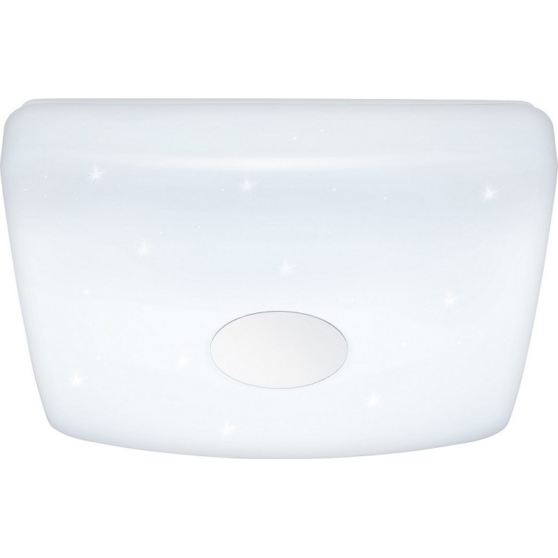 85,95 € Envio grátis | Luz de teto interna Eglo Voltago 2 20W 2700K Luz muito quente. Forma Cúbica 38×38 cm. Cozinha e banheiro. Estilo moderno. Aço e Plástico. Cor branco