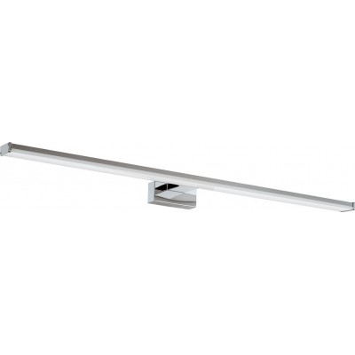 Iluminación de muebles Eglo Pandella 1 14W 4000K Luz neutra. Forma Alargada 78×4 cm. Lámpara de espejo Baño, oficina y zona de trabajo. Aluminio y Plástico. Color blanco, cromado y plata