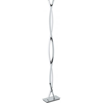 242,95 € Free Shipping | Floor lamp Eglo Lasana 2 36W 3000K Warm light. Extended Shape 142×25 cm. Dining room, bedroom and office. Modern, sophisticated and design Style. Steel, aluminum and plastic. White, plated chrome and silver Color