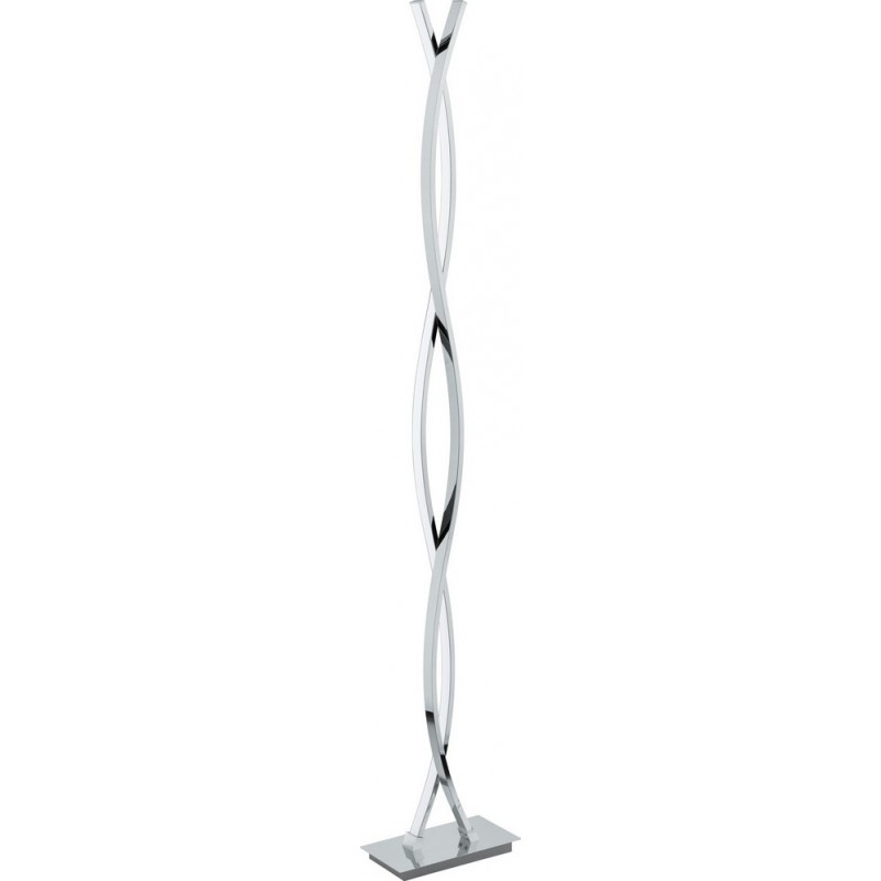 242,95 € Free Shipping | Floor lamp Eglo Lasana 2 36W 3000K Warm light. Extended Shape 142×25 cm. Dining room, bedroom and office. Modern, sophisticated and design Style. Steel, aluminum and plastic. White, plated chrome and silver Color