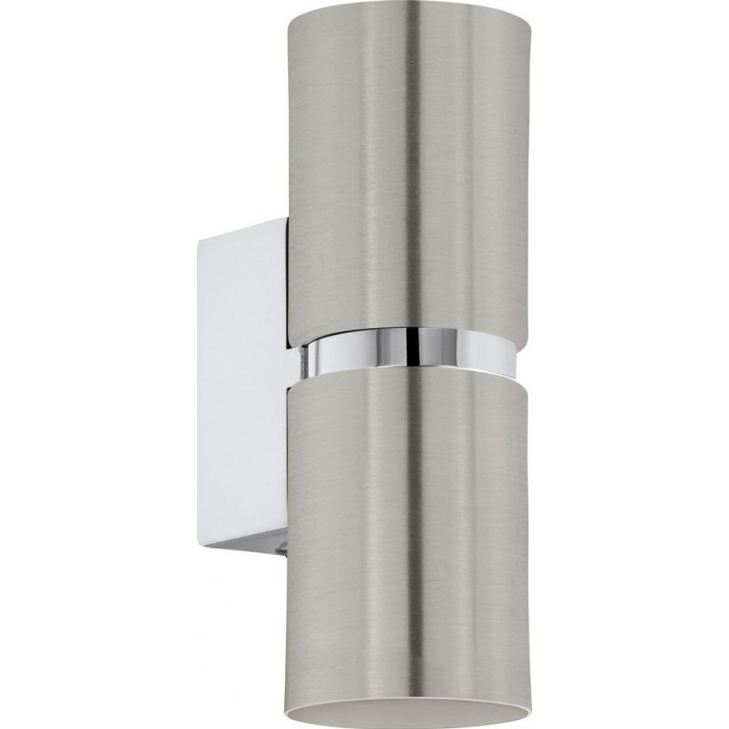 58,95 € Free Shipping | Indoor wall light Eglo Passa 6.5W Cylindrical Shape 17×6 cm. Bedroom, office and work zone. Sophisticated and design Style. Steel. Plated chrome, nickel, matt nickel and silver Color