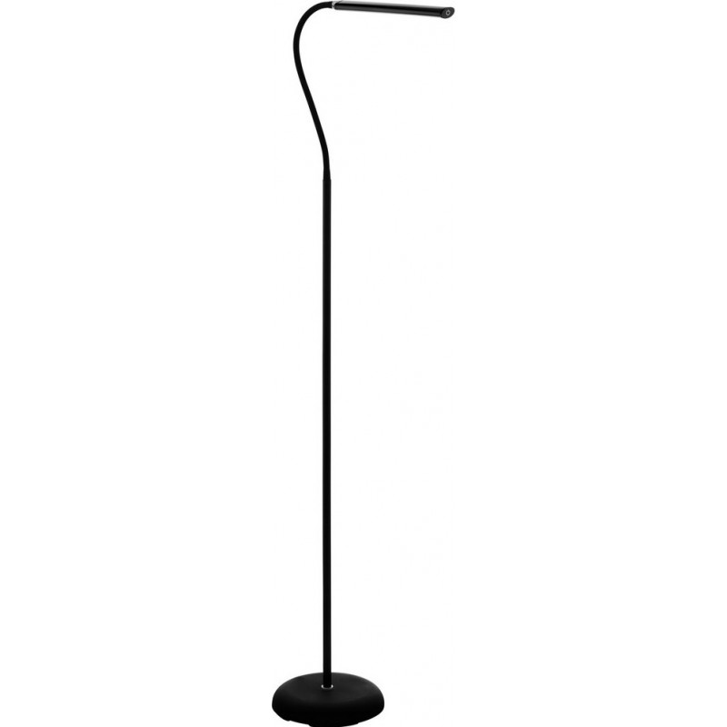 62,95 € Envio grátis | Luminária de piso Eglo Laroa 4.5W 4000K Luz neutra. Forma Alongada 130×54 cm. Sala de jantar, quarto e escritório. Estilo moderno, sofisticado e projeto. Plástico. Cor preto