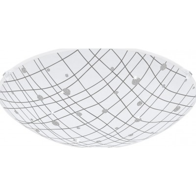 29,95 € Envio grátis | Luz de teto interna Eglo Vereda 11W 3000K Luz quente. Ø 31 cm. Aço e vidro. Cor branco e