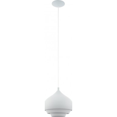 76,95 € Free Shipping | Hanging lamp Eglo Camborne 60W Conical Shape Ø 29 cm. Living room and dining room. Modern, design and cool Style. Steel. White Color