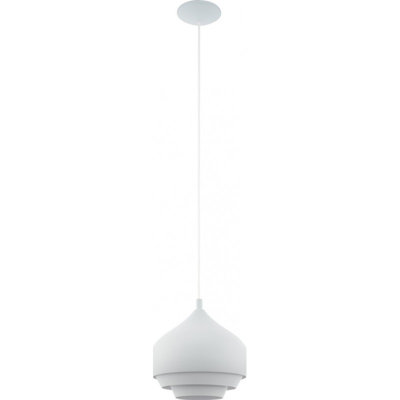 65,95 € Free Shipping | Hanging lamp Eglo Camborne 60W Conical Shape Ø 29 cm. Living room and dining room. Modern, design and cool Style. Steel. White Color