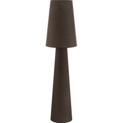 Lampadaire Eglo Carpara 120W Ø 35 cm. Lin et textile. Couleur marron