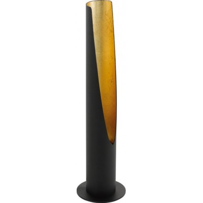 75,95 € Free Shipping | Table lamp Eglo Barbotto 5W Cylindrical Shape Ø 6 cm. Bedroom, office and work zone. Modern, sophisticated and design Style. Steel. Golden and black Color