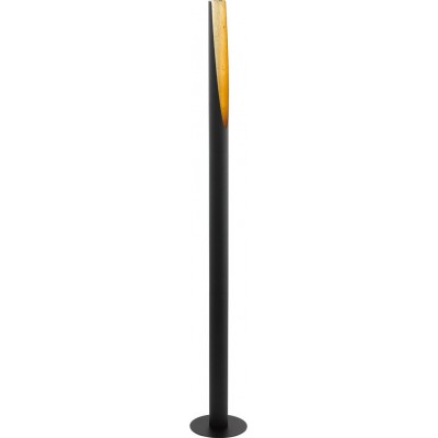 Lámpara de pie Eglo Barbotto 5W Forma Cilíndrica Ø 6 cm. Comedor, dormitorio y oficina. Estilo moderno, sofisticado y diseño. Acero. Color dorado y negro