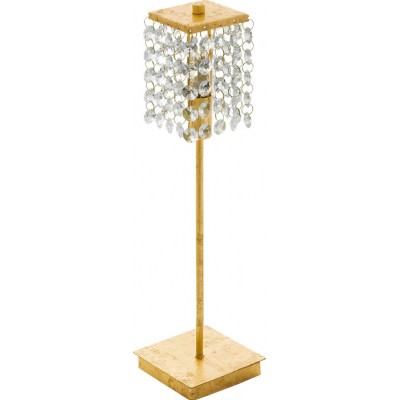 Lámpara de sobremesa Eglo Pyton Gold 3W Forma Cúbica 38×7 cm. Dormitorio, oficina y zona de trabajo. Estilo moderno, sofisticado y diseño. Acero y Cristal. Color dorado