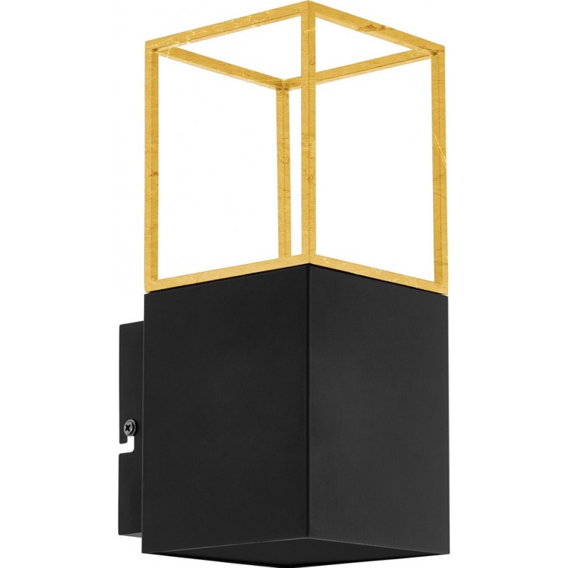 49,95 € 免费送货 | 室内壁灯 Eglo Montebaldo 5W 锥 形状 24×10 cm. 卧室, 办公室 和 工作区. 现代的 和 凉爽的 风格. 钢. 金的 和 黑色的 颜色