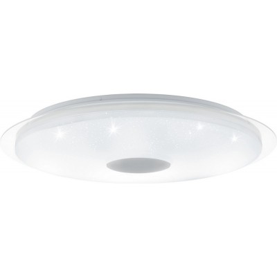 148,95 € Free Shipping | Indoor ceiling light Eglo Lanciano 40W 3000K Warm light. Spherical Shape Ø 66 cm. Classic Style. Steel, plastic and paper. White and silver Color