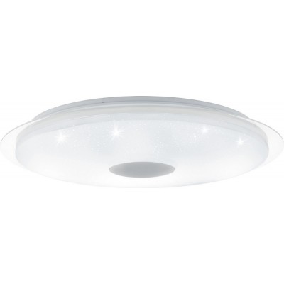 175,95 € Envio grátis | Luz de teto interna Eglo Lanciano 40W 3000K Luz quente. Ø 66 cm. Aço, plástico e papel. Cor branco e prata