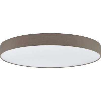 Luz de teto interna Eglo Romao 3 80W 3000K Luz quente. Forma Redondo Ø 98 cm. Sala de estar, cozinha e banheiro. Estilo moderno. Aço, Plástico e Têxtil. Cor branco e cinza