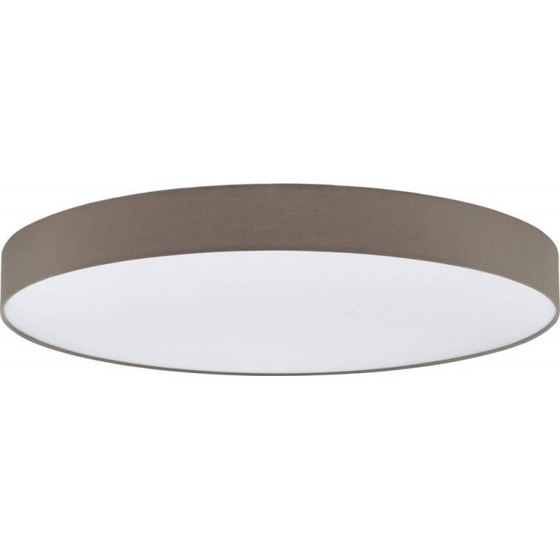 室内顶灯 Eglo Romao 3 80W 3000K 暖光. 圆形的 形状 Ø 98 cm. 客厅, 厨房 和 浴室. 现代的 风格. 钢, 塑料 和 纺织品. 白色的 和 灰色的 颜色