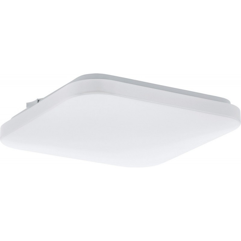 29,95 € Free Shipping | Indoor ceiling light Eglo Frania 11.5W 3000K Warm light. Square Shape 28×28 cm. Kitchen and bathroom. Classic Style. Steel and Plastic. White Color