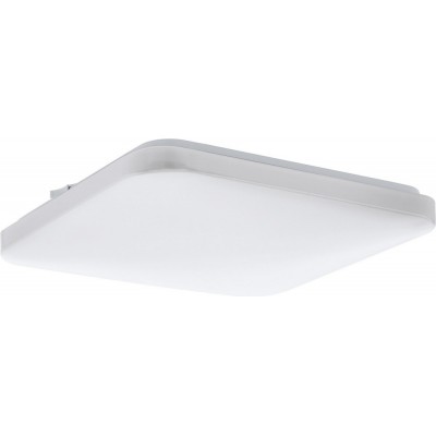 29,95 € Free Shipping | Indoor ceiling light Eglo Frania 17.5W 3000K Warm light. Square Shape 33×33 cm. Kitchen and bathroom. Classic Style. Steel and plastic. White Color