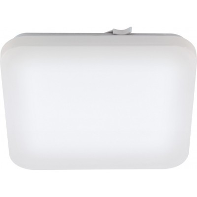 屋内シーリングライト Eglo Frania 17.5W 3000K 暖かい光. 平方 形状 33×33 cm. キッチン そして バスルーム. クラシック スタイル. 鋼 そして プラスチック. 白い カラー