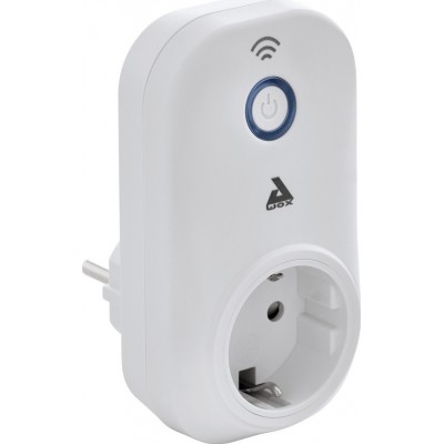 63,95 € Envío gratis | Accesorios de iluminación Eglo Connect Plug Plus 2300W 12×6 cm. Enchufe inteligente con pulsador Plástico. Color blanco