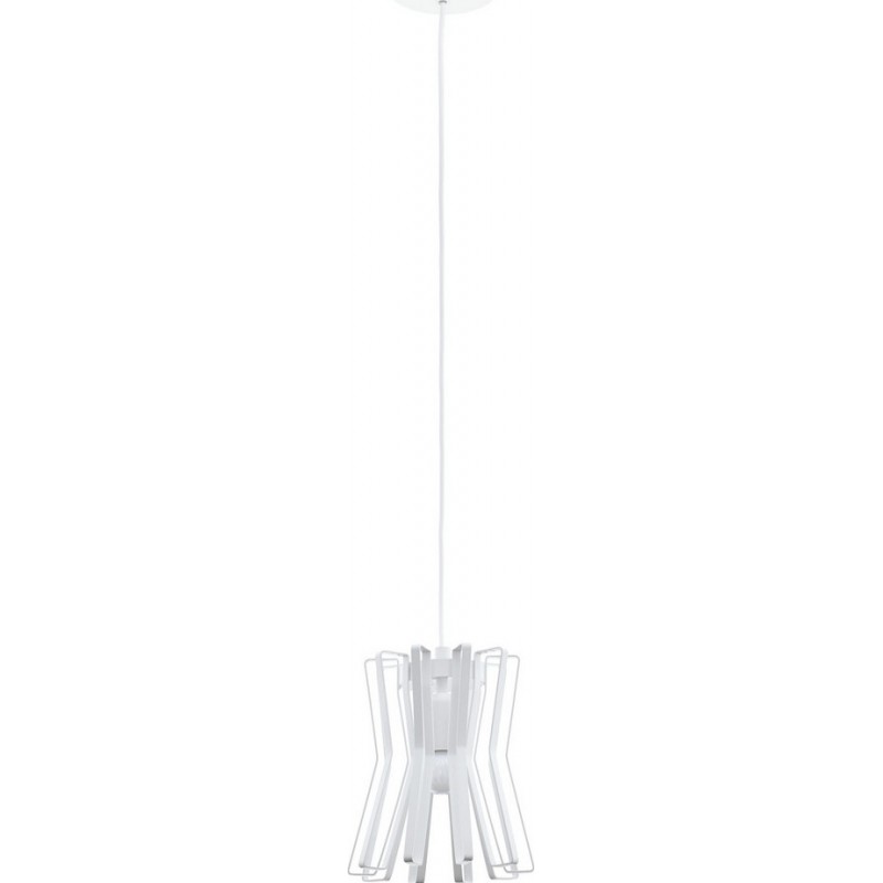 吊灯 Eglo Locubin 40W 圆柱型 形状 Ø 20 cm. 客厅 和 饭厅. 现代的, 复杂的 和 设计 风格. 钢. 白色的 颜色
