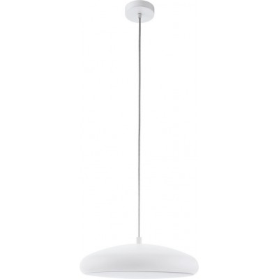 Lâmpada pendurada Eglo Riodeva C 27W 2700K Luz muito quente. Forma Cônica Ø 44 cm. Sala de estar e sala de jantar. Estilo moderno, sofisticado e projeto. Aço e Plástico. Cor branco