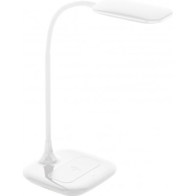 94,95 € Free Shipping | Desk lamp Eglo Masserie 3.4W 4000K Neutral light. 39 cm. Plastic. White Color