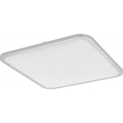 Plafón de interior Eglo Cogoleto 30W 3000K Luz cálida. Forma Cuadrada 49×49 cm. Cocina y baño. Estilo moderno. Acero y Plástico. Color blanco y plata
