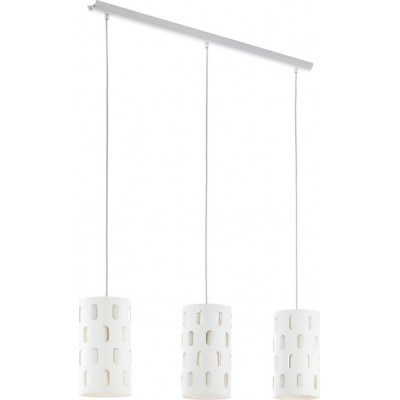 131,95 € Free Shipping | Hanging lamp Eglo Ronsecco 180W Extended Shape 110×80 cm. Living room and dining room. Modern, sophisticated and design Style. Steel. White Color