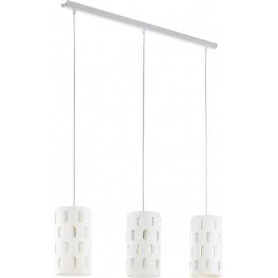 Lâmpada pendurada Eglo Ronsecco 180W Forma Alongada 110×80 cm. Sala de estar e sala de jantar. Estilo moderno, sofisticado e projeto. Aço. Cor branco