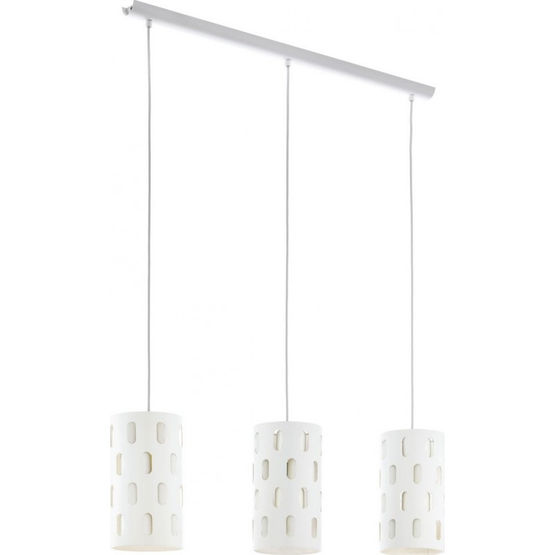 115,95 € Free Shipping | Hanging lamp Eglo Ronsecco 180W Extended Shape 110×80 cm. Living room and dining room. Modern, sophisticated and design Style. Steel. White Color