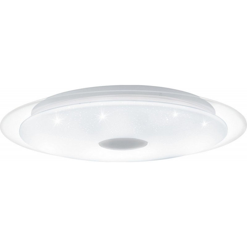 87,95 € Free Shipping | Indoor ceiling light Eglo Lanciano 1 24W 3000K Warm light. Spherical Shape Ø 40 cm. Kitchen and bathroom. Classic Style. Steel and Plastic. White, plated chrome and silver Color
