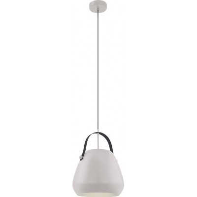 69,95 € Free Shipping | Hanging lamp Eglo Bednall 60W Conical Shape Ø 29 cm. Living room and dining room. Retro and vintage Style. Steel. Gray and black Color